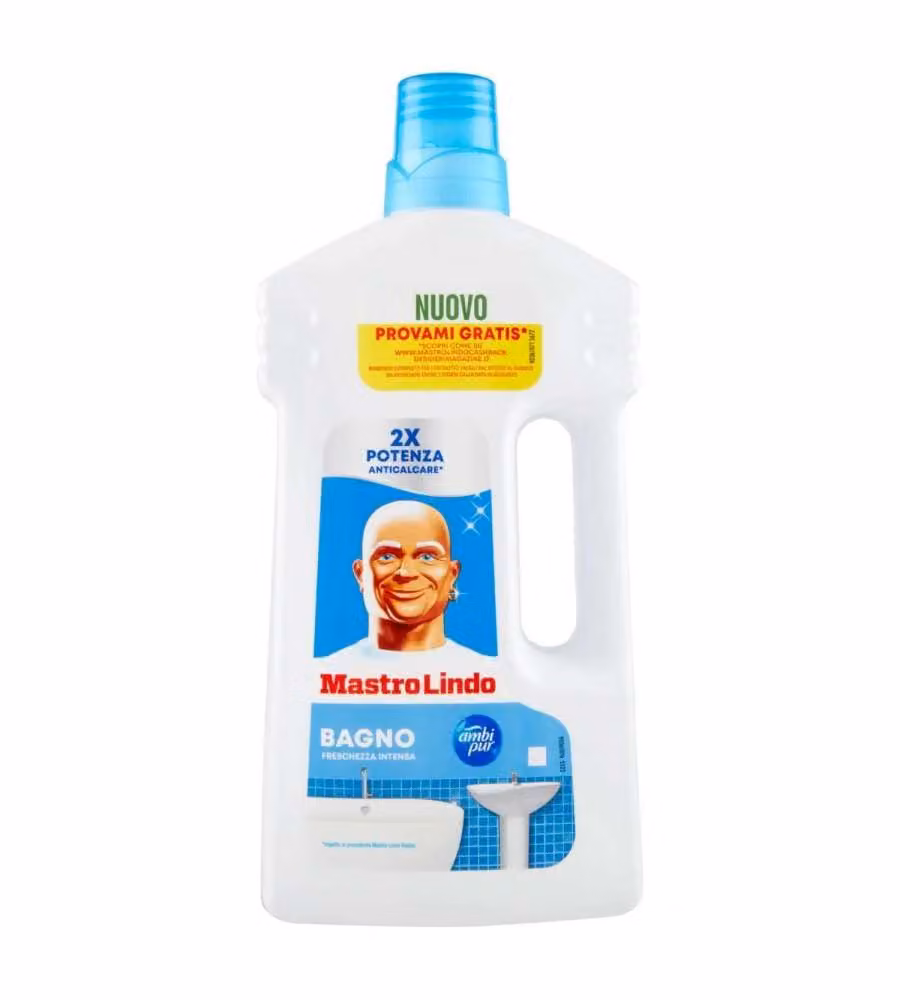 Mastro Lindo Detergente Liquido Bagno 930ml Bianco - Rimuove Calcare e Sapone