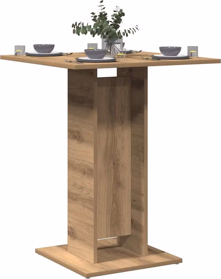 Maison Exclusive - Tavolo da bistrot in rovere artigianale 60x60x75 cm Materiale ligneo