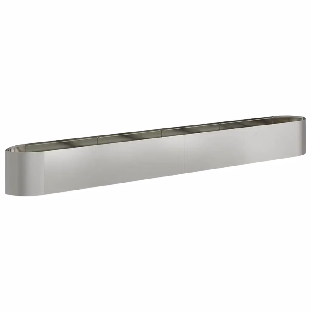 Letto rialzato da giardino vidaXL in acciaio zincato color argento L: 380 cm, P: 40 cm, H: 40 cm – 2