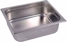 Bacinella per alimenti Ilsa Gastronorm Mod. 1/2 in acciaio inox color argento, capacità 5,9 l