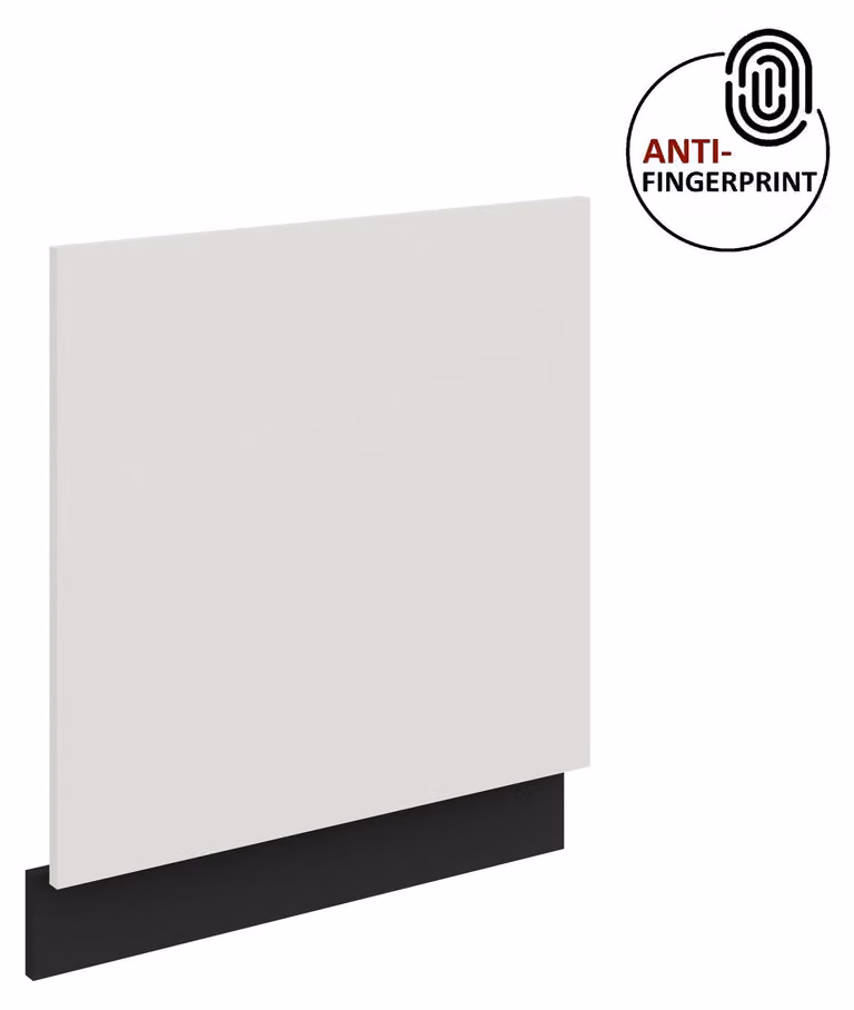 Pannello frontale per lavastoviglie da incasso da 60 cm ARIA, bianco ultra opaco + nero opaco, frontali di alta qualità con rivestimento anti-impronta, cucina a incasso
