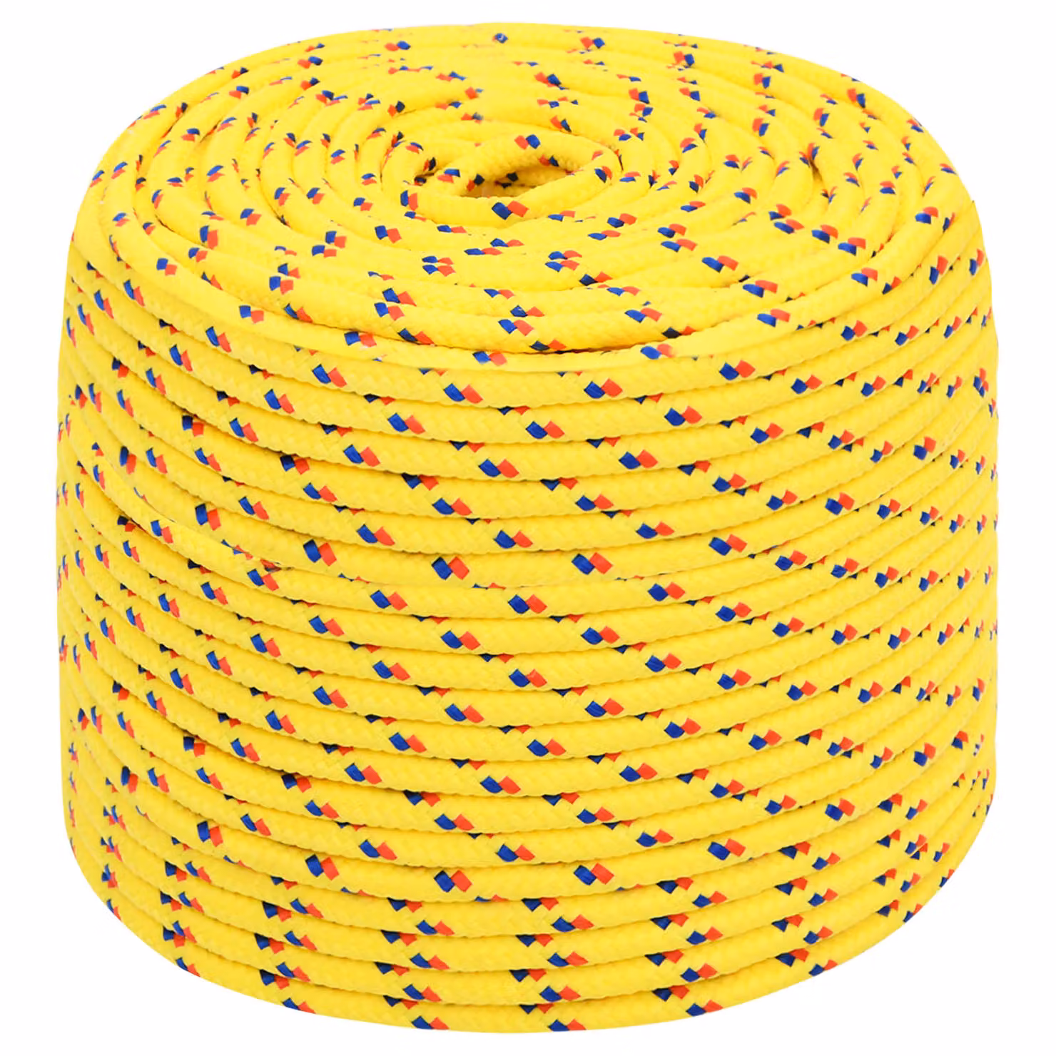 vidaXL Corda multiuso in plastica Gialla, Lunghezza: 100 m, Diametro: 10 mm