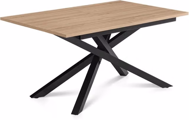 Tavolo da pranzo allungabile Hispanohogar effetto e metallo 6/8 persone L140/180