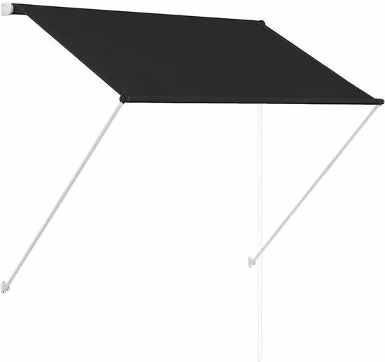 Tenda realizzata a mano - 100 x 150 cm - Antracite - Tenda da sole regolabile per finestre e balconi - Resistente ai raggi UV e idrorepellente - Design moderno - Struttura in acciaio