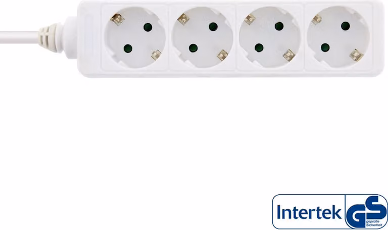 InLine® 16441F Striscia di prese, contatto di terra a 4 vie 1,5 m, bianco