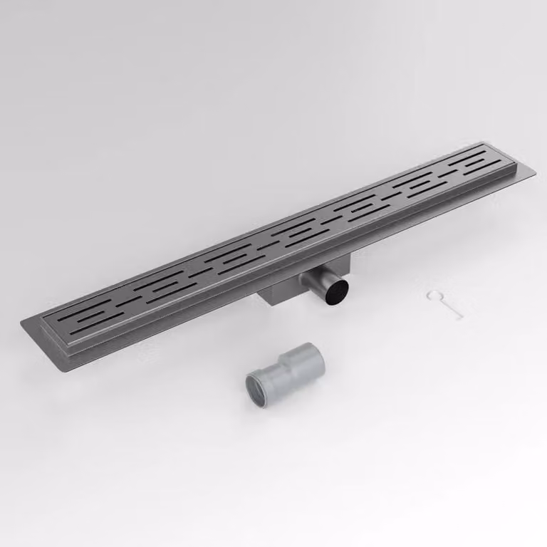 WEBO RVS Douchegoot 100 cm Gunmetal Completo di flens