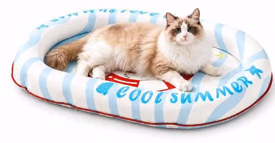 Tappetino refrigerante per animali domestici VHV - Tappetino refrigerante per cani e gatti - Tappetino per cani - 59x44 cm - Bianco