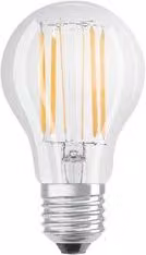 Lampadina LED Bellalux a goccia con filamento, attacco E27, 7,5 W, 1055 lumen, luce bianco neutro 4000K, vetro trasparente