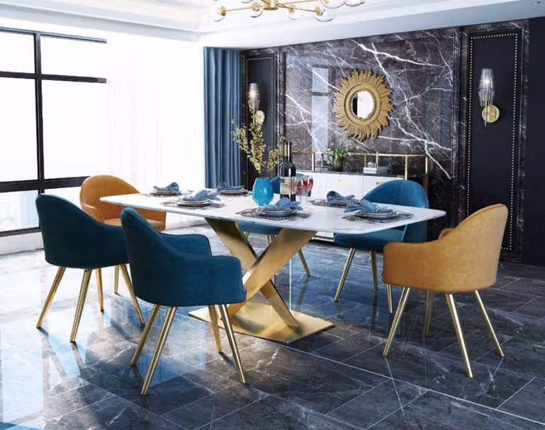 Esstisch Italienische Designer Möbel Büro Konferenz Luxus Tisch Metall Tische
