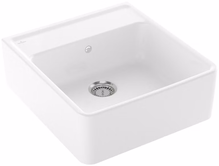 Lavello Villeroy & Boch a vasca singola 595 x 630 mm a funzionamento manuale bianco neve