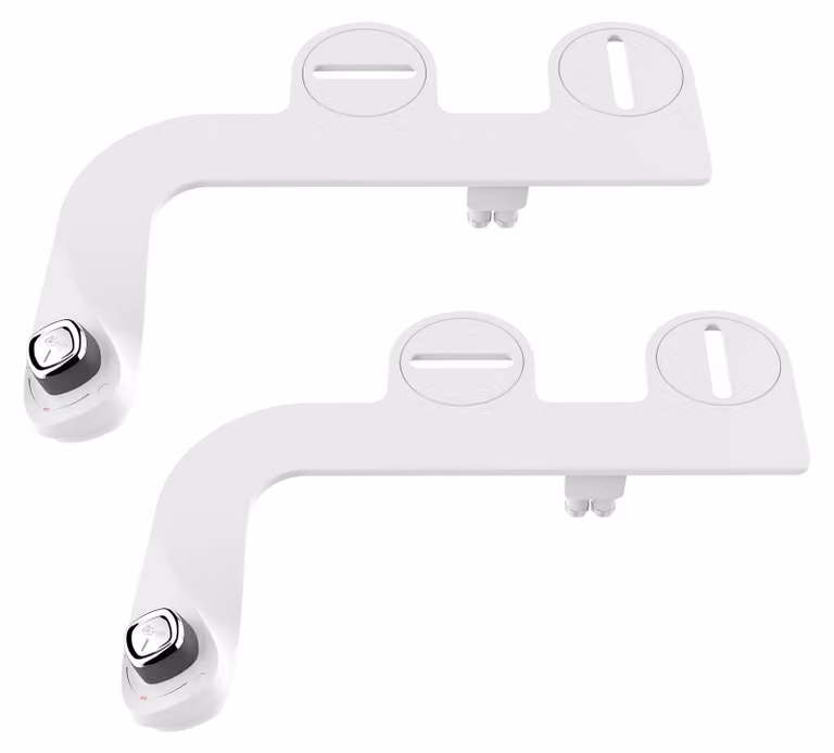 Accessorio per bidet, non elettrico, con doppia spruzzatura, bianco, confezione da 2