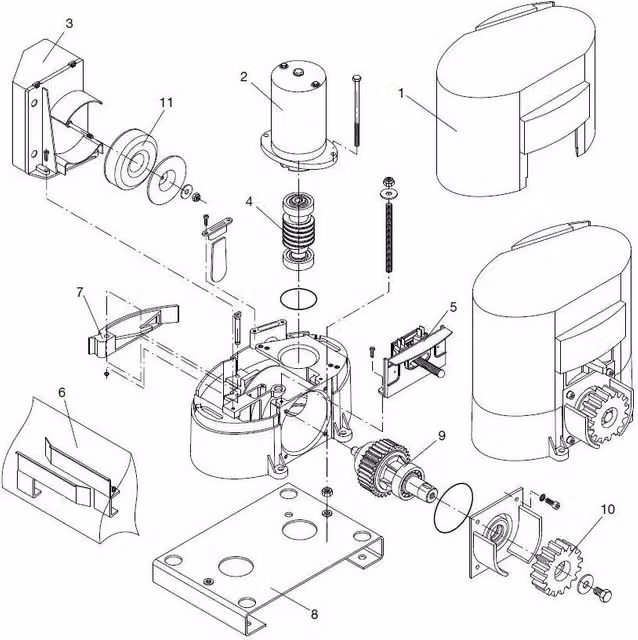 MOTORE BENINCA' 9686359 RICAMBIO ORIGINALE AUTOMAZIONE AUTOMATISMI GARANZIA