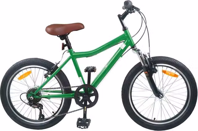 Bicicletta per bambini vidaXL da 20 pollici con 6 marce, colore verde