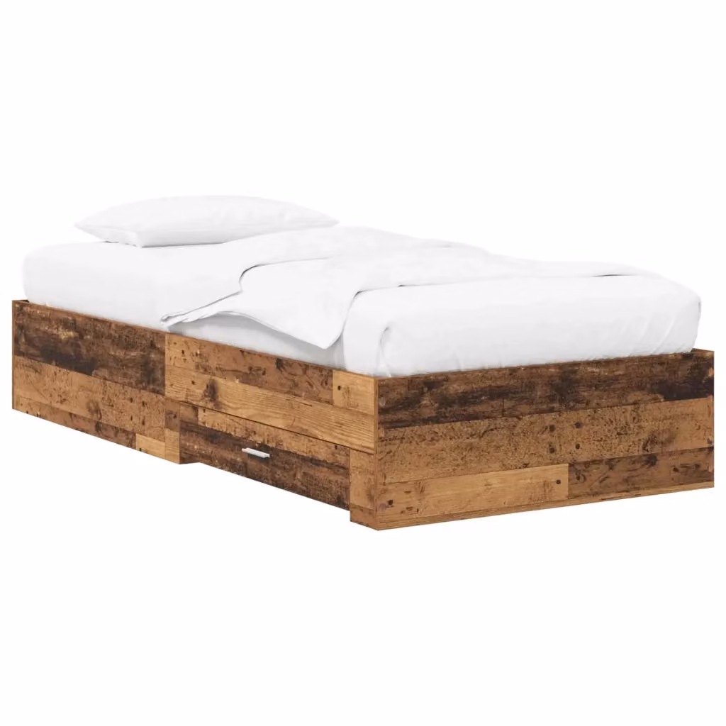 Struttura letto con cassetti in legno ingegnerizzato stile rustico marrone vidaXL – 2