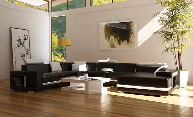 Ecksofa Polster Wohnlandschaft Couch Sofa Wohnlandschaft U-Form Sitz Ecke PH2673