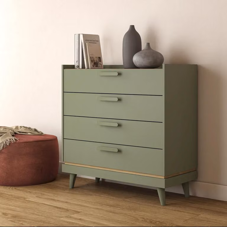 Cassettiera ARWEN - verde / rovere