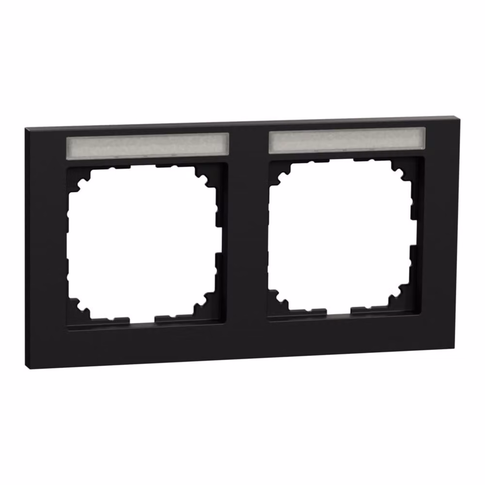 Cornice doppia nera opaca per targhette - Cornice doppia nera MEG4021-3603