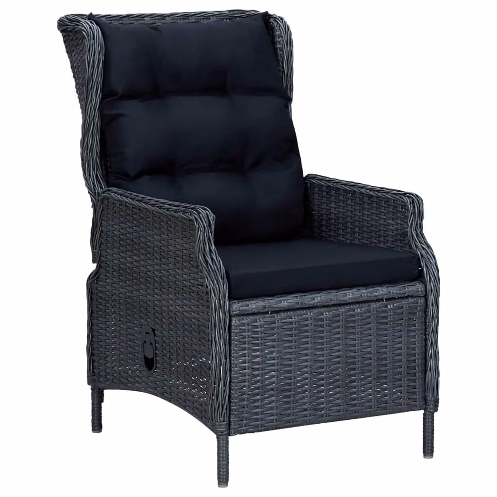 vidaXL Set da pranzo da giardino, 7 pezzi, grigio scuro