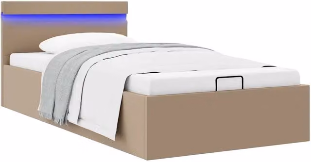 Giroletto Idraulico con LED Cappuccino Similpelle 100x200cm 285559