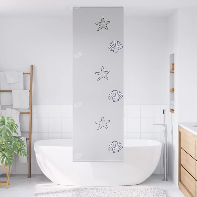 vidaXL Tenda a Rullo Doccia 60x240 cm Larghezza Tessuto 56 cm