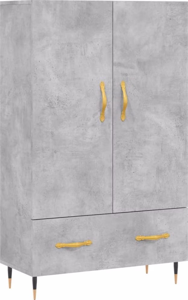 Credenza Grigio Cemento 69,5x31x115 cm in Legno Multistrato