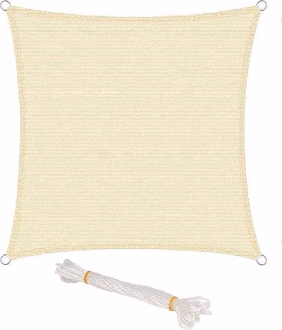 Copertura rettangolare traslucida color crema, 2x4 m, in HDPE, permeabile all'aria.