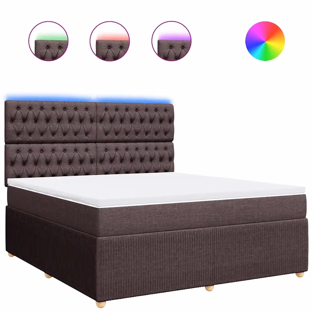 Letto Ibrido con Materasso a Molle Insacchettate vidaXL, Marrone e Bianco, L/P/H: 180 x 200 x 140,5 cm – 2