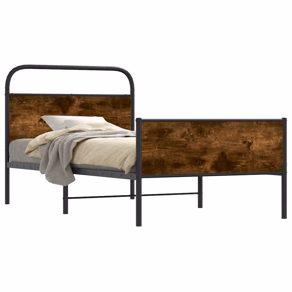 vidaXL Giroletto senza Materasso Rovere Sonoma 90x200 cm in Truciolato