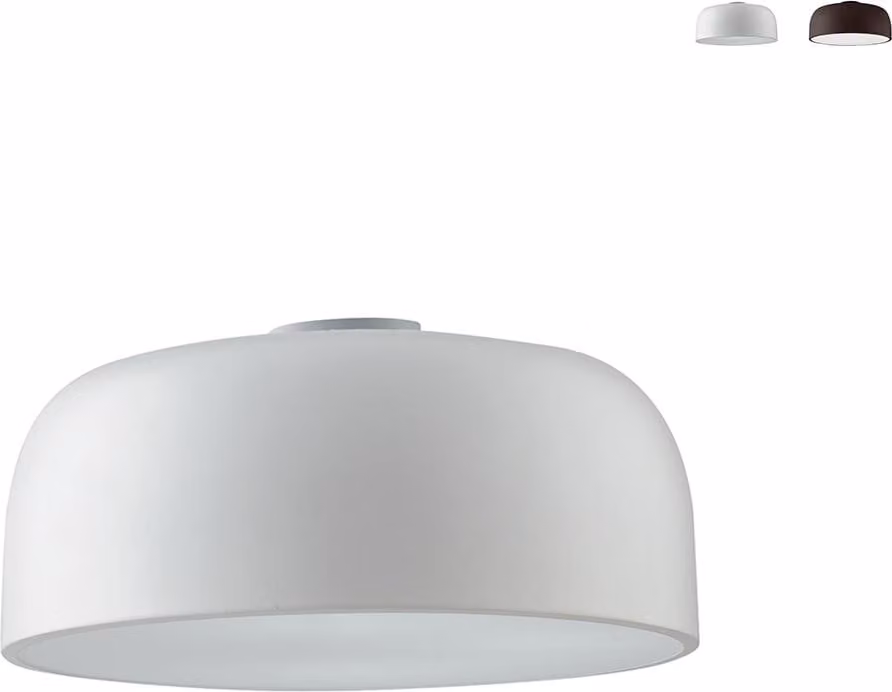 Plafoniera BISTROT in acrilico e metallo bianco da 38 cm.