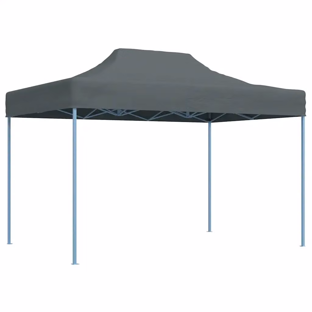 vidaXL Gazebo Professionale Pieghevole in Acciaio e PVC Antracite