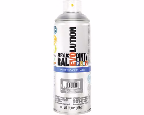 pintyplus evolution vernice spray a base d'acqua 520cc ral 7012 grigio basalto
