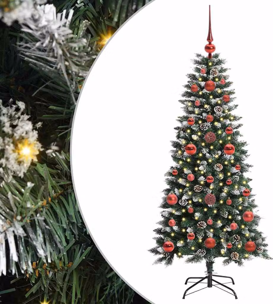 Albero di Natale artificiale con 150 LED Verde 120 cm