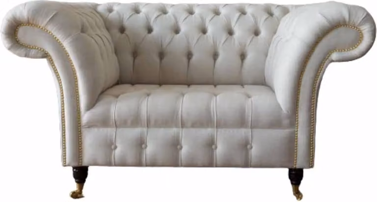 Sofa 1.5 Sitzer Couch Design Polster Modern Textil Stoff Couchen