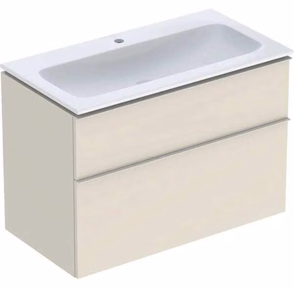 Geberit iCon Set lavabo pour meubles avec meuble sous-lavabo, 2 tiroirs, 90x63x48 cm, 502337, 502.337.JL.1, 502.337.JL.1