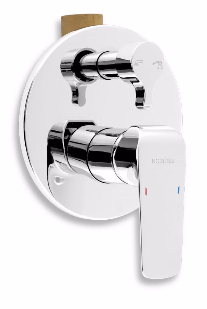 Novaservis Nobless Tina - Miscelatore da parete per vasca con interruttore, cromo 38050R,0