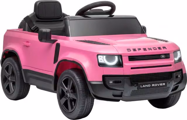 Auto elettrica per bambini AIYAPLAY Land Rover Defender 12V con telecomando, rosa – 1