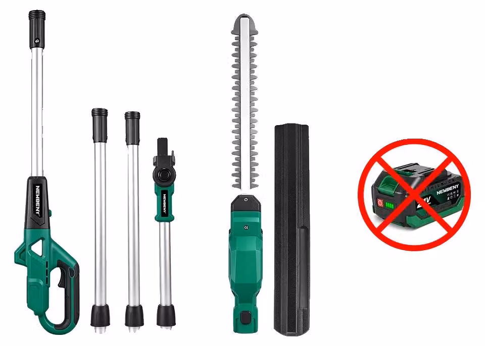 Troncatrice a catena elettrica, asta telescopica, potatore per siepi, tagliasiepi a batteria, spina europea da 100-240V