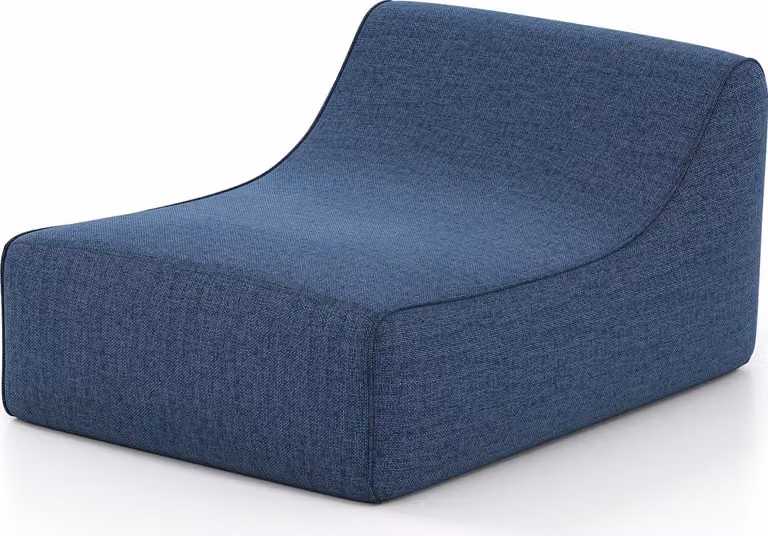 COSTWAY Divano gonfiabile, divano da pavimento con rivestimento in lino e base antiscivolo, sedia ad aria, divano ad aria a forma di L per soggiorno e camera da letto, blu