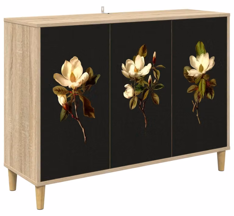 Mobile contenitore BREMEN Sonoma, dimensioni 102 x 33 x 75 cm, realizzato in legno composito