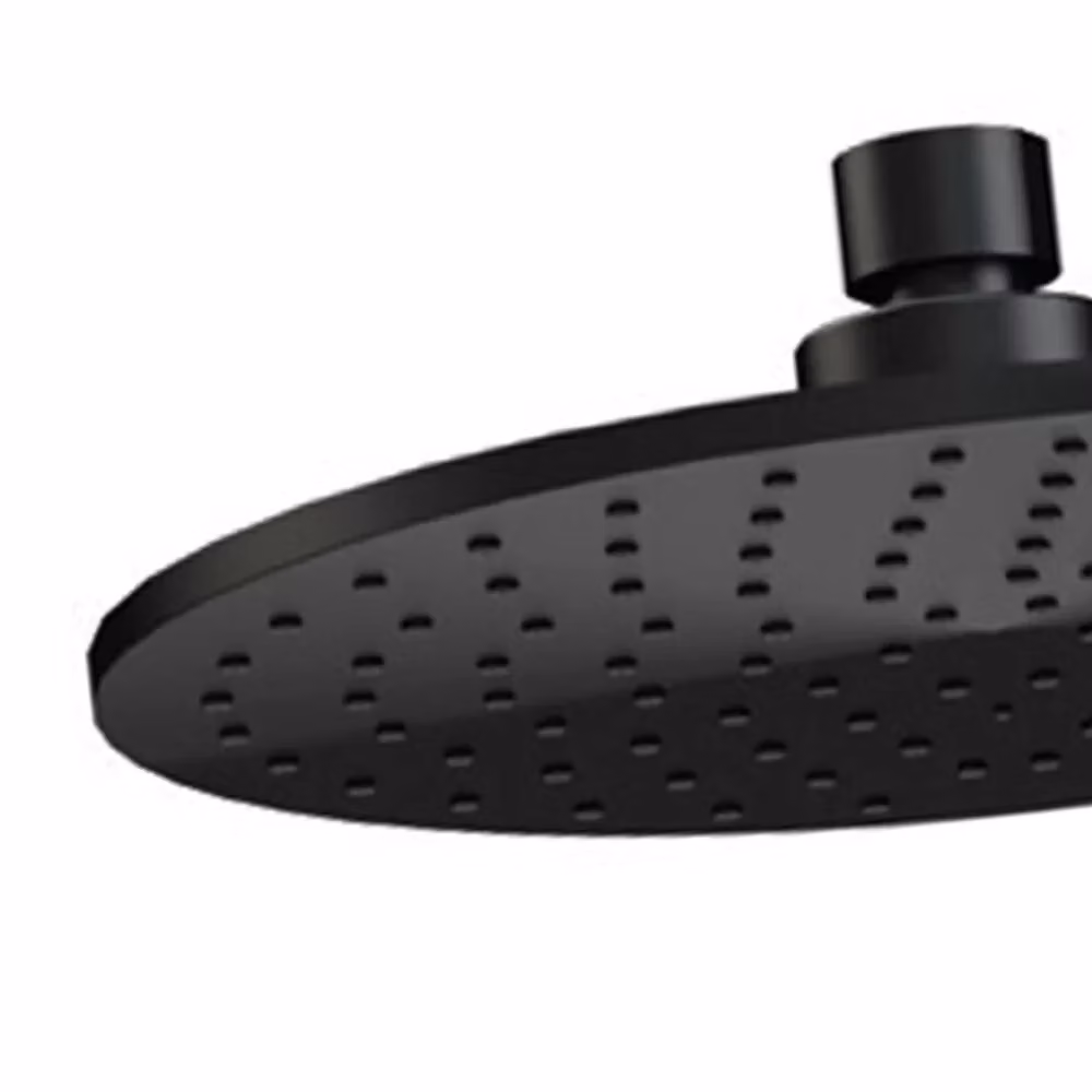 Soffione doccia overhead Remer rotondo in ottone nero opaco con funzione anti-calcare – 2