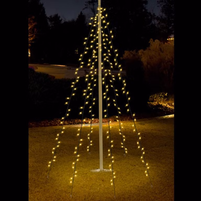 Catena luminosa con 400 LED, luce bianca calda, 8 metri, per illuminazione esterna