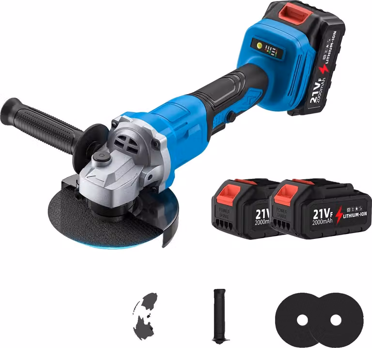 Smerigliatrice angolare, 3 velocità, motore brushless, batteria EU-2 1 spina