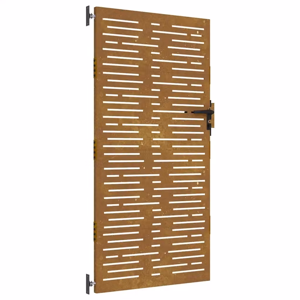 Cancello singolo da giardino vidaXL in acciaio Corten marrone L: 85 cm, H: 175 cm – 2