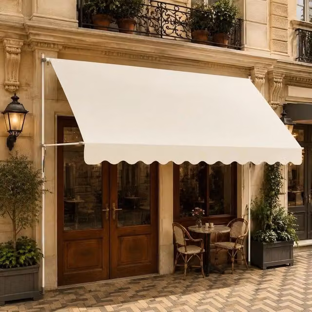 Retractable Awning, Manually Operated, 350 Cm, Cream White