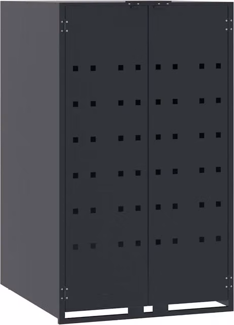 Contenitore per Bidoni della Spazzatura Singolo Antracite 69x79x117 cm Acciaio CFW7988194