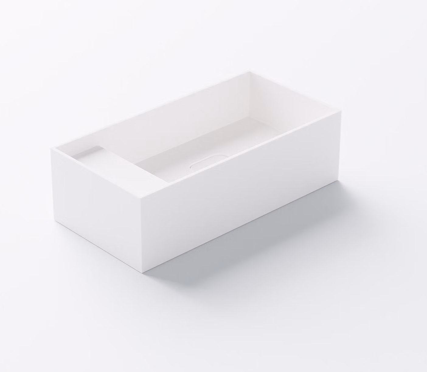 Steinberg Série 440 lavabo à poser, anguleux, sans trop-plein, 500x250x150mm, SOLIDSurface, 4407510W, 4407510W
