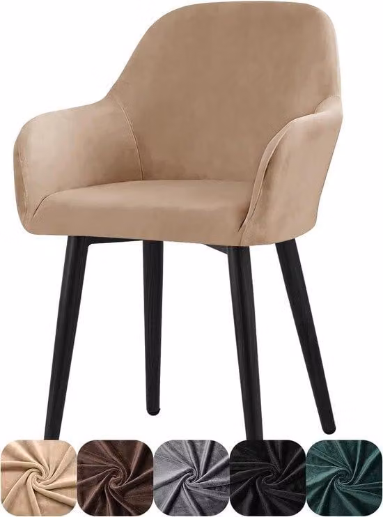 Fluweel, set da 1, universale, sfoderabile, lavabile, sedie da sala da pranzo, fodera per cucina, sala da pranzo, banchetti, matrimoni, feste