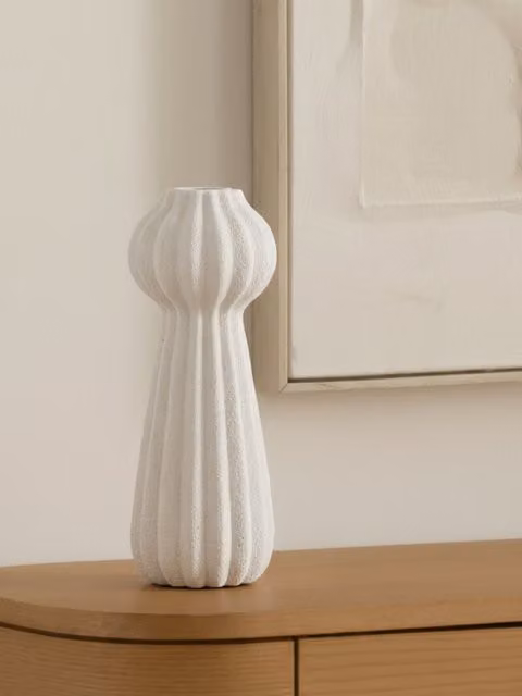Vaso Bay bianco in ceramica Kenay Home