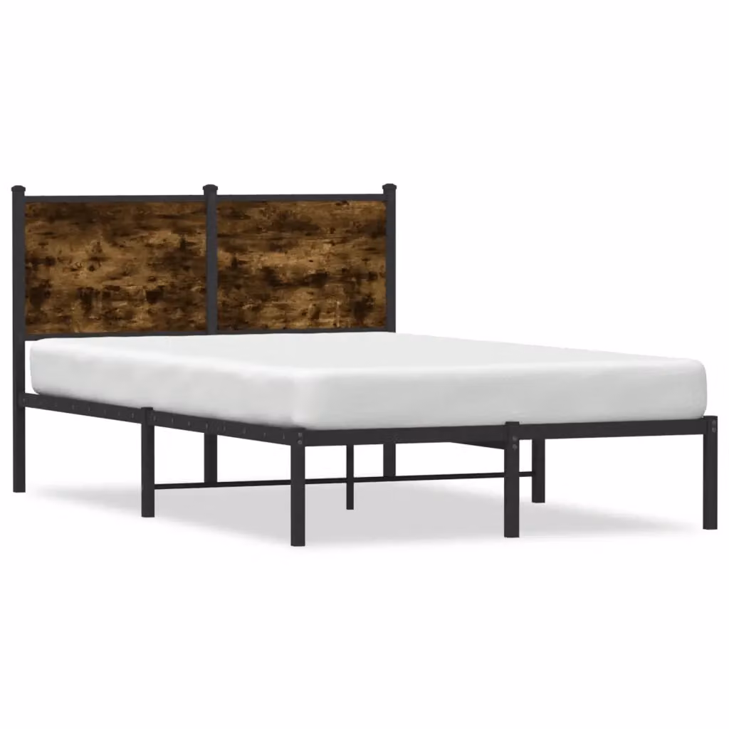 Giroletto in metallo vidaXL senza materasso colore marrone L 120 cm x P 200 cm – 2