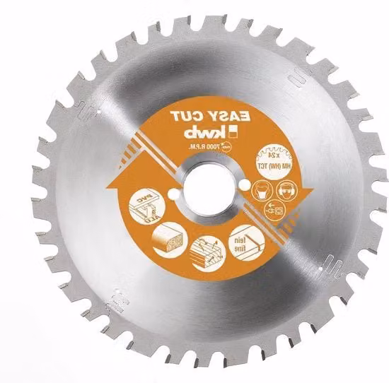 Lama circolare universale per legno, metallo e plastica, resistente ai chiodi, colore argento, Diametro: 350 mm, Foro: 30 mm